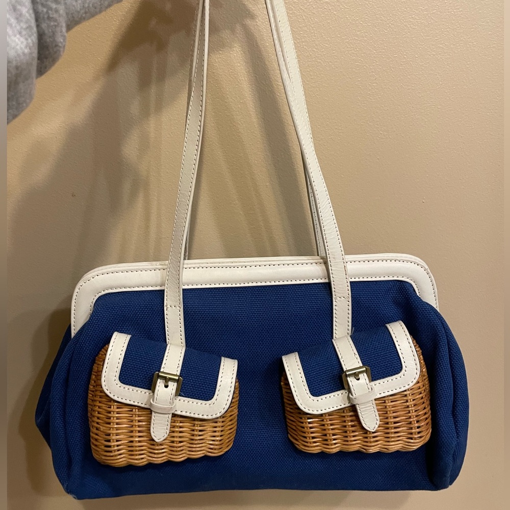 Savoy Rare Wicker Canvas shoulder bag